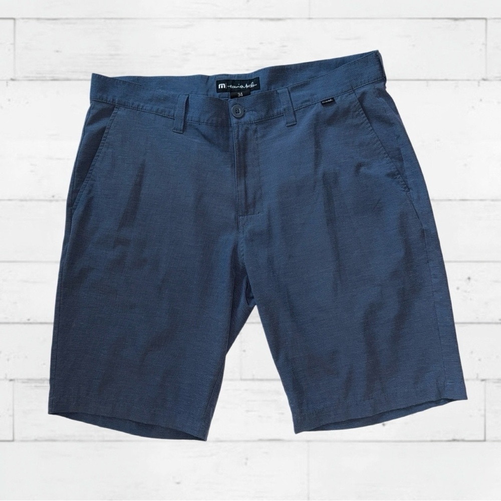 TravisMathew Men’s Performance Shorts Blue Size 34 Golf Casual